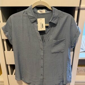Blue Button-Up Shirt